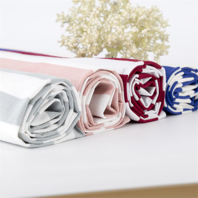 좋은 가격 건강 부드러운 피부 친화적 인 좋은 탄력성 자연 스트라이프 된 직물 캐주얼 웨어 온라인으로