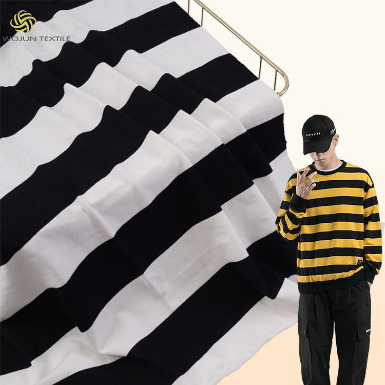 순수 면공 이중 가닥 맞춤 단일 셔츠 직물 평면 직물 티셔츠