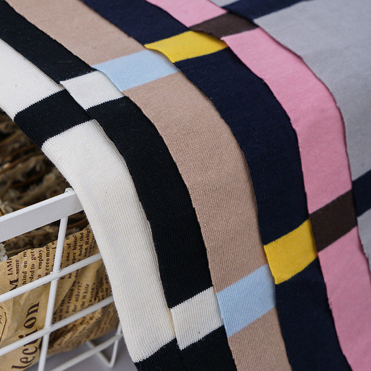 스타일리시하고 내구성있는 편안하고 이중 가닥 평면 면화 줄무늬 면화 티셔츠