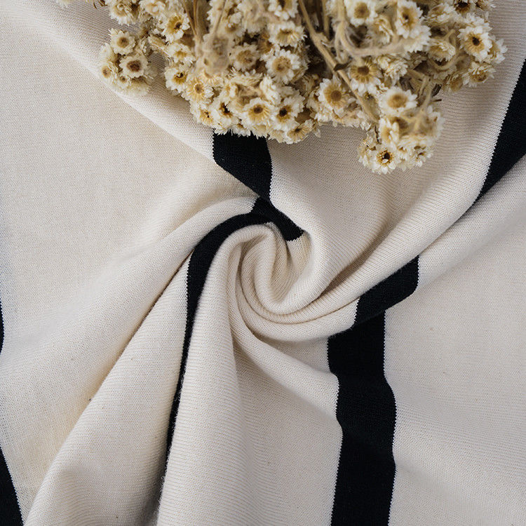 스타일리시하고 내구성있는 편안하고 이중 가닥 평면 면화 줄무늬 면화 티셔츠