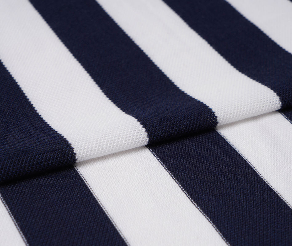 Natural And High Wrinkle-Resistant Color Fastness Anti-Wrinkle And Crisp VersionStriped Knit Fabric For Polo Shirt