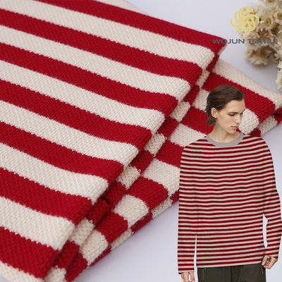 좋은 가격 가죽 염색 목화 피크 천 착용 저항 320g 스트라이프 빗질 재료 온라인으로