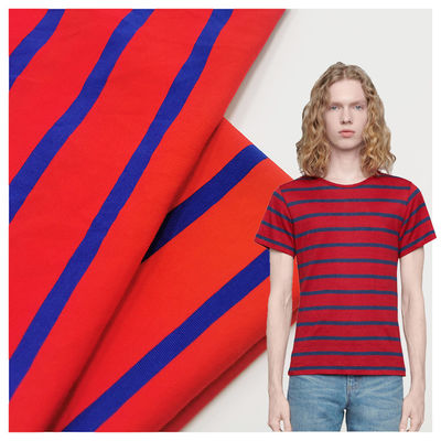 좋은 가격 땀 흡수 유기 티셔츠 직물, 190gsm 32S 면 라이크라 니트 직물 온라인으로