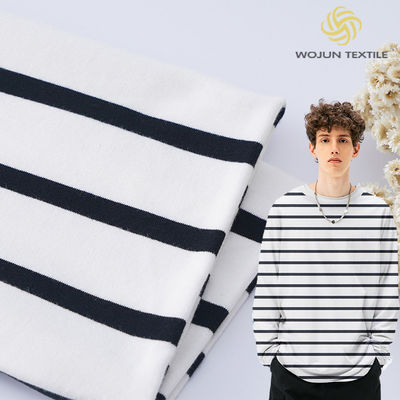 좋은 가격 내구성 면화 프랑스 테리 천 225g 32S 이중 가닥 줄무늬 리크라 질감 온라인으로