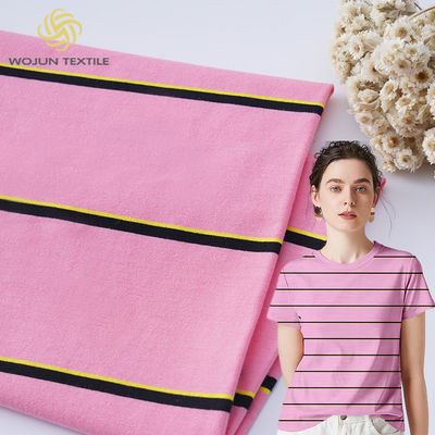 좋은 가격 부드럽고 세련된 환경 친화적이고 고품질의 티셔츠용 줄무늬 면재 온라인으로