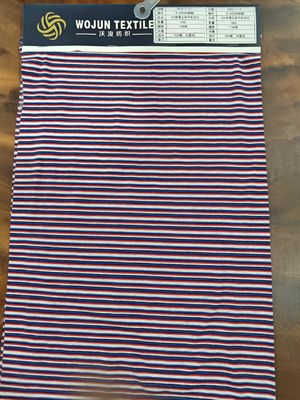 좋은 가격 가닥 염색 및 부드러운 부드러운 건강한 질감 티셔츠를위한 줄무늬 짜인 직물 온라인으로