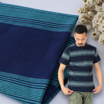 좋은 가격 편안하고 피부 친화적 인 질감 폴로 셔츠를위한 유연한 줄무늬 물질 천 온라인으로