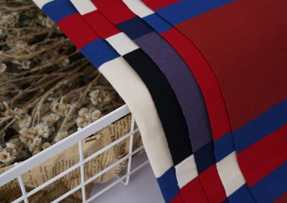 좋은 가격 환경 친화적 인 지속 가능한 땀 흡수 스트라이프 된 재료 천 온라인으로