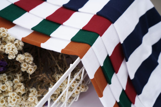 좋은 가격 땀 흡수 용품, 입기에 내성이 있는 줄무늬 직물 티셔츠 온라인으로