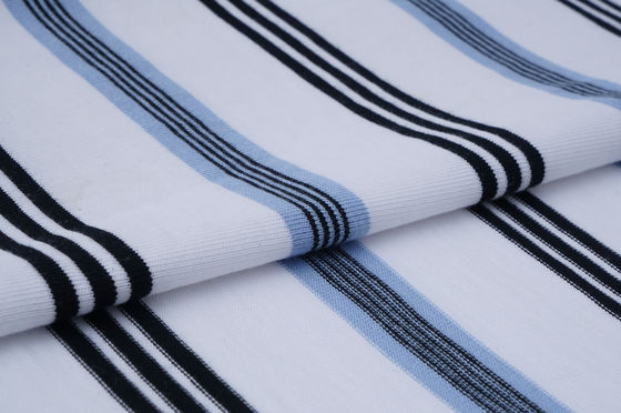 좋은 가격 내마모성 피부 친화적 편안한 통기성 스트라이프 니트 원단 (레저 의류용) 온라인으로
