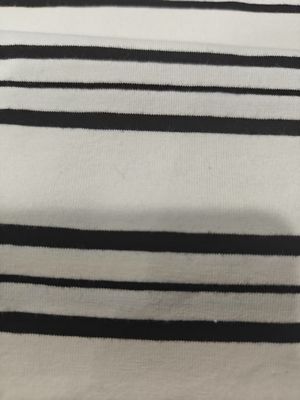 좋은 가격 캐주얼 의류용 스트라이프 니트 원단 95% 면 5% 스판덱스 온라인으로