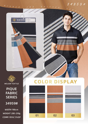 좋은 가격 통기성 좋고 건강하며 높은 색상 견뢰도를 가진 폴로 셔츠용 스트라이프 니트 원단 온라인으로